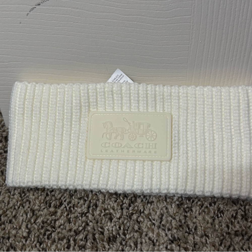 Coach Cream Knit Headband